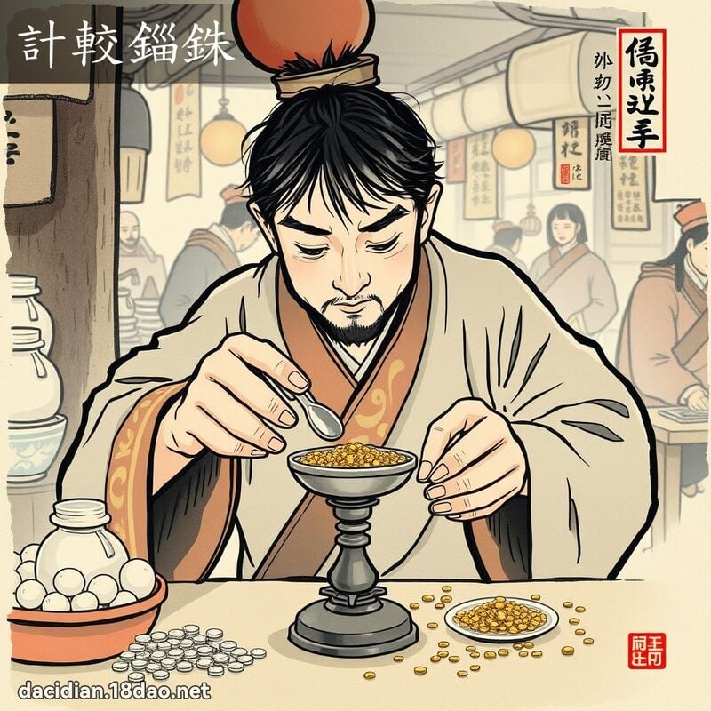 计较錙銖 配图
