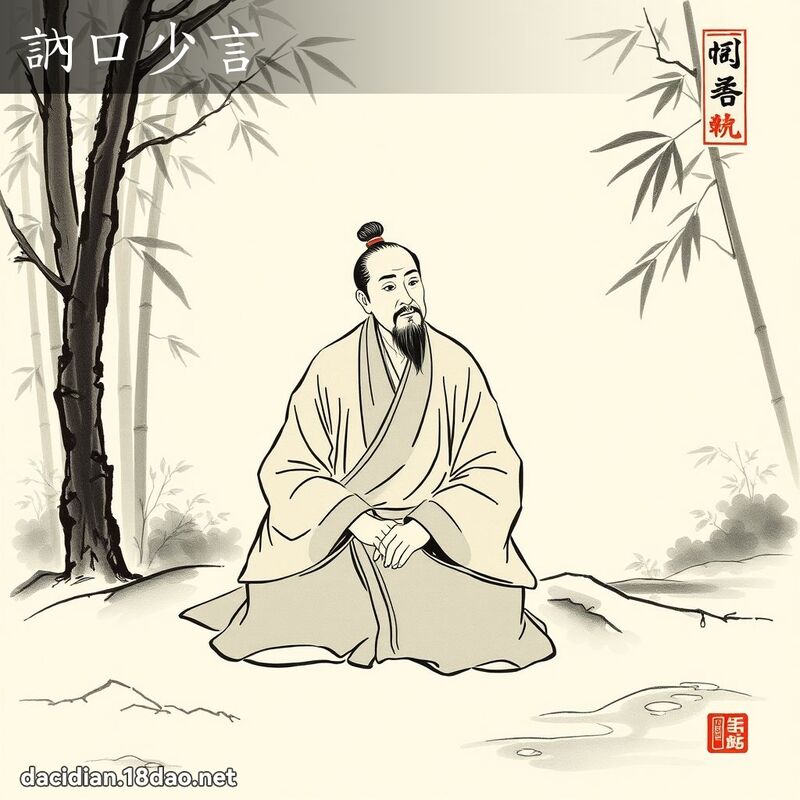 訥口少言 配图