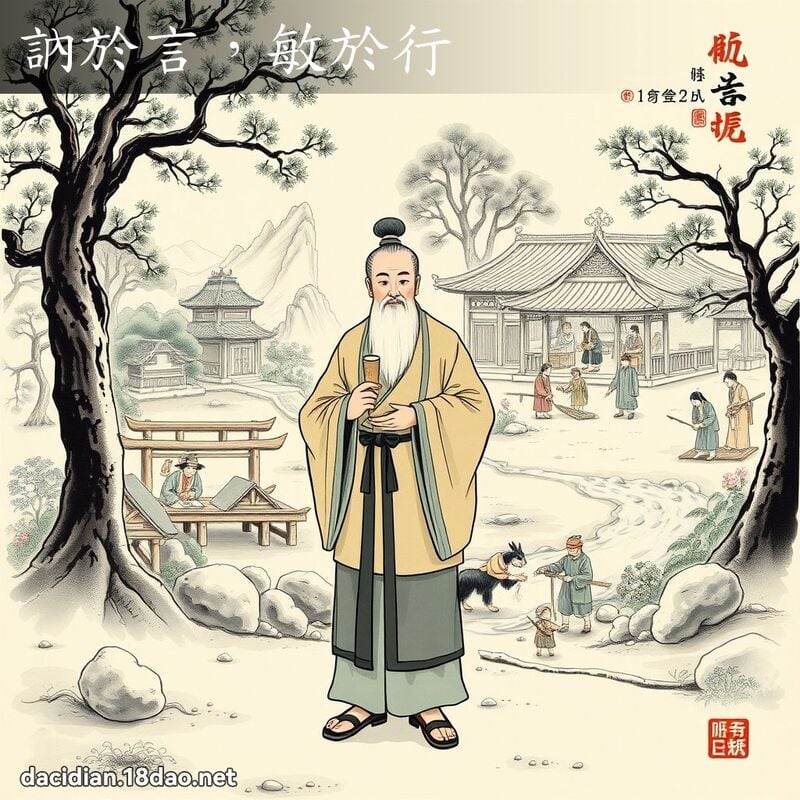 訥於言,敏於行 配图