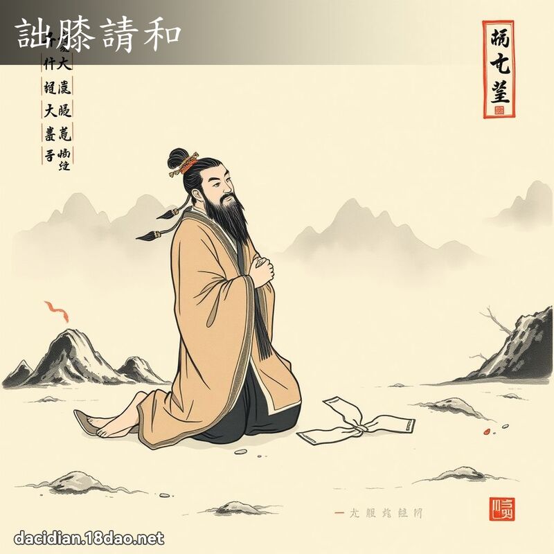 詘膝请和 配图