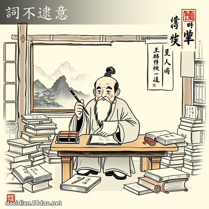 词不逮意 配图