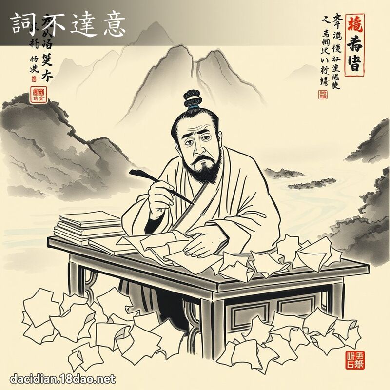 词不达意 配图