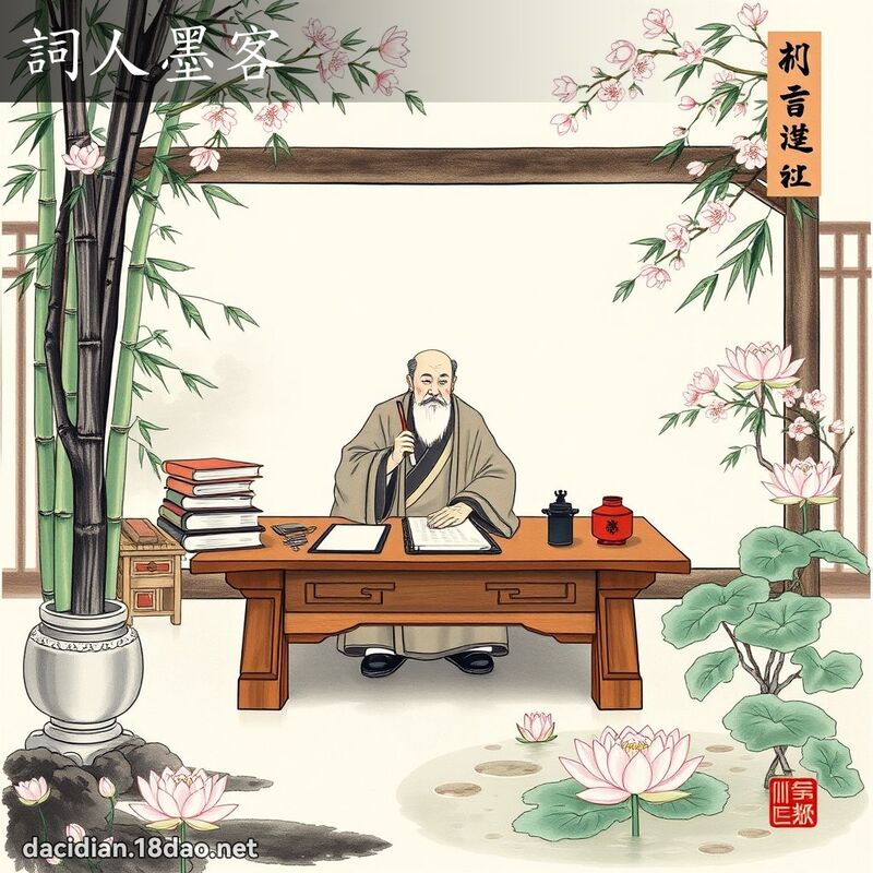 词人墨客 配图