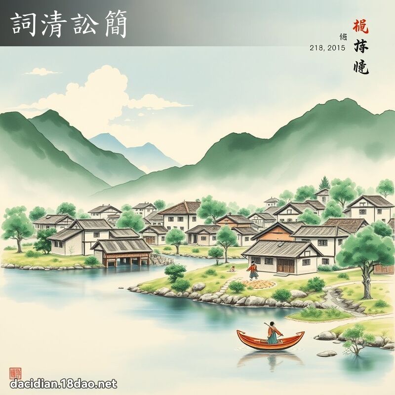 词清讼简 配图