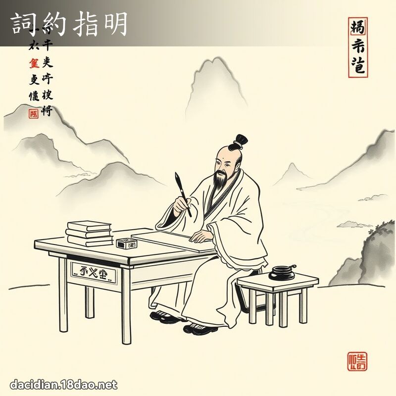 词约指明 配图