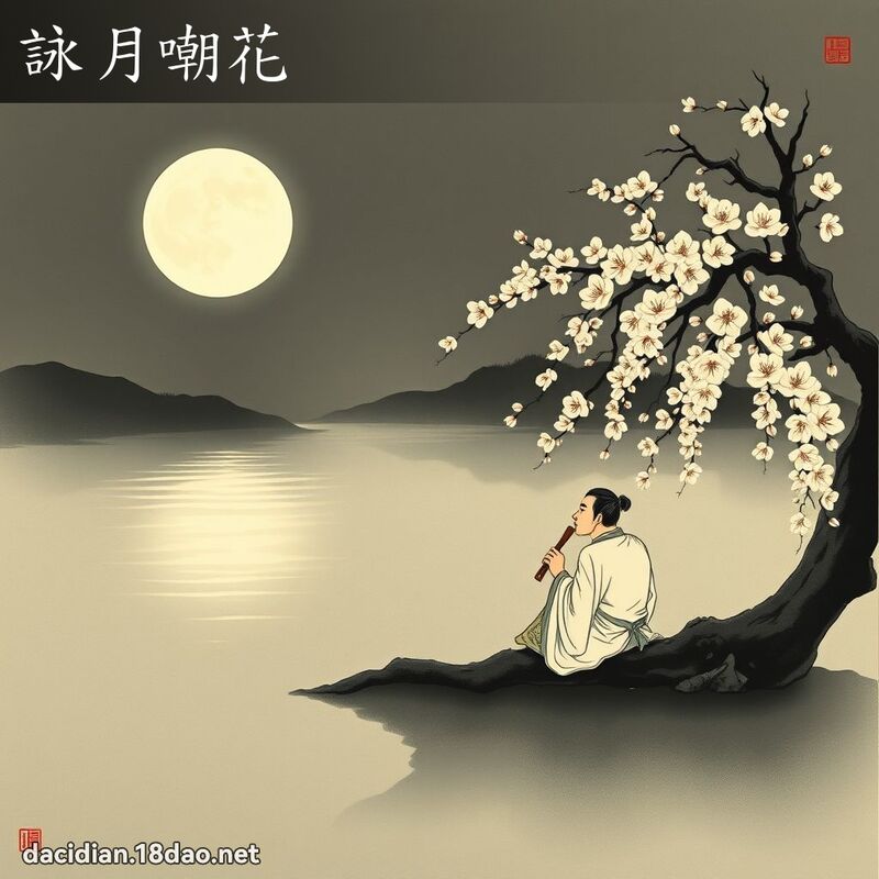 咏月嘲花 配图