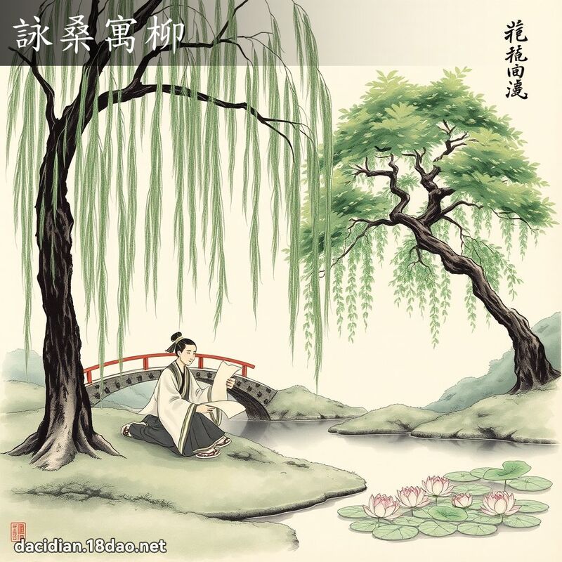 咏桑寓柳 配图