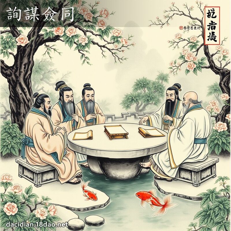 询谋僉同 配图
