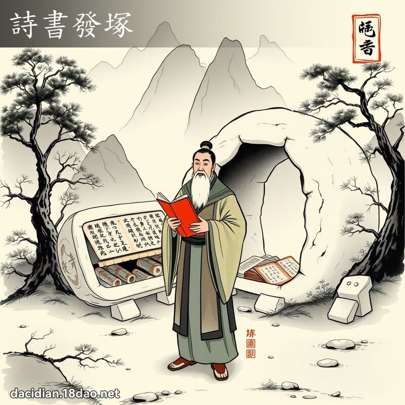 诗书发塚 配图