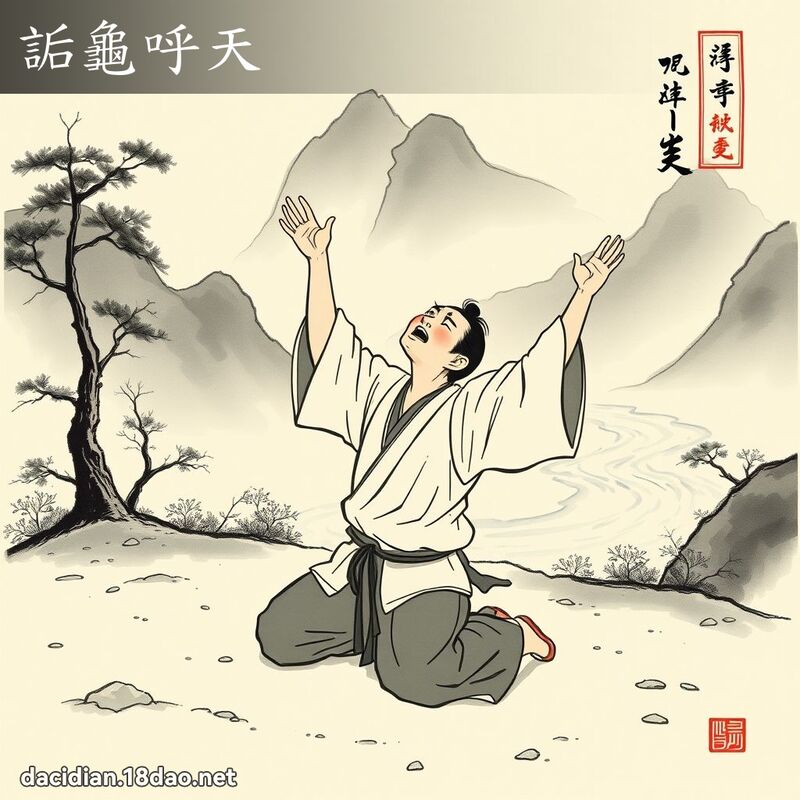 詬龟呼天 配图