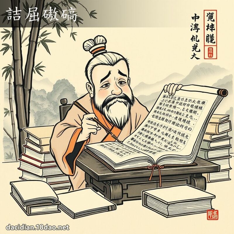 詰屈磝碻 配图