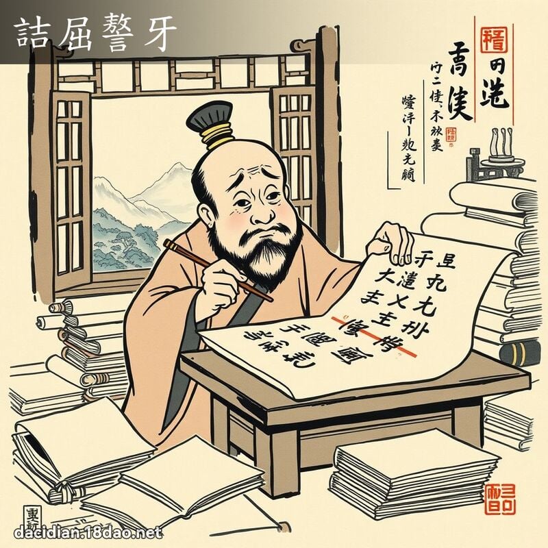 詰屈謷牙 配图