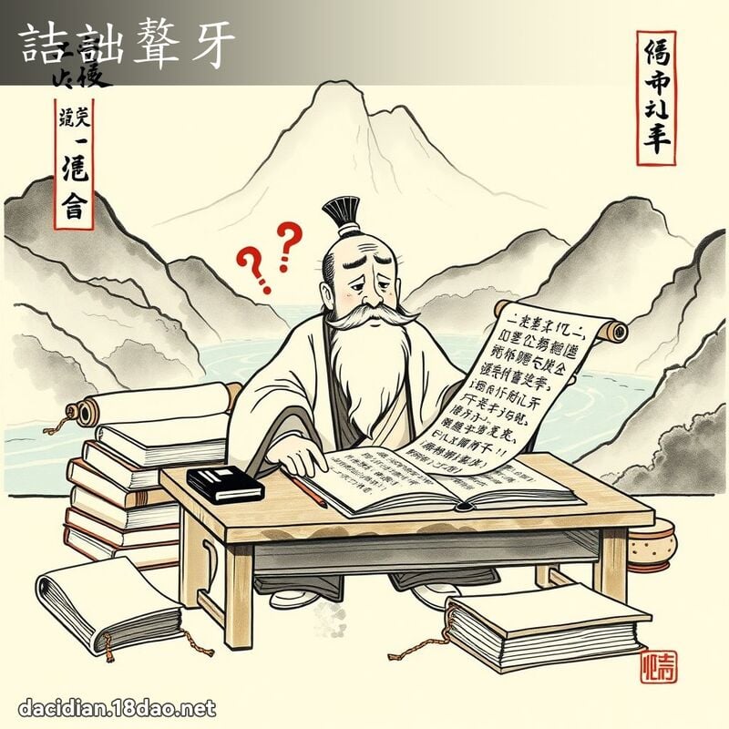 詰詘聱牙 配图