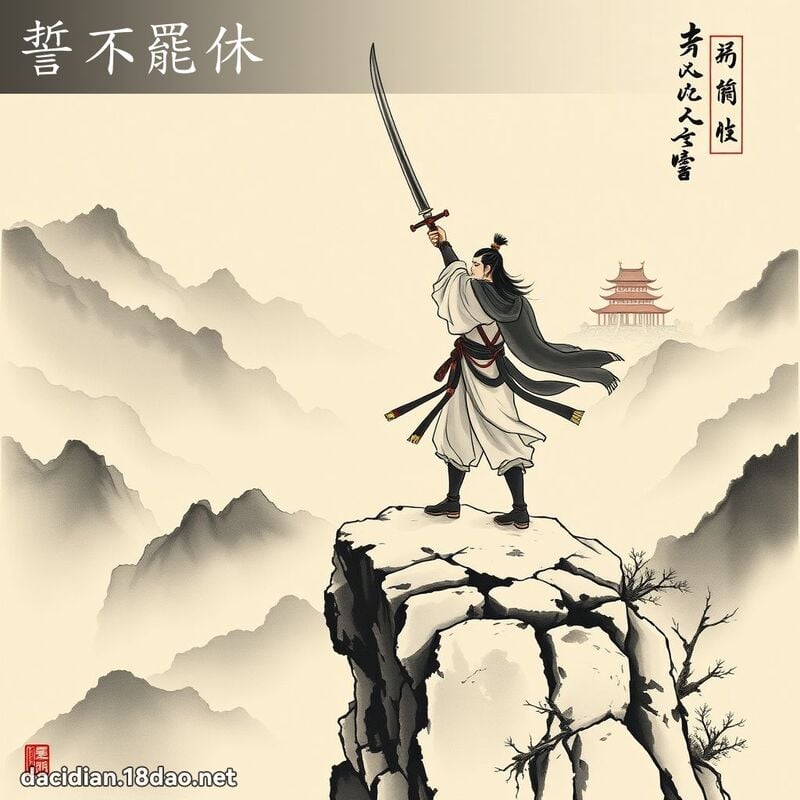 誓不罢休 配图