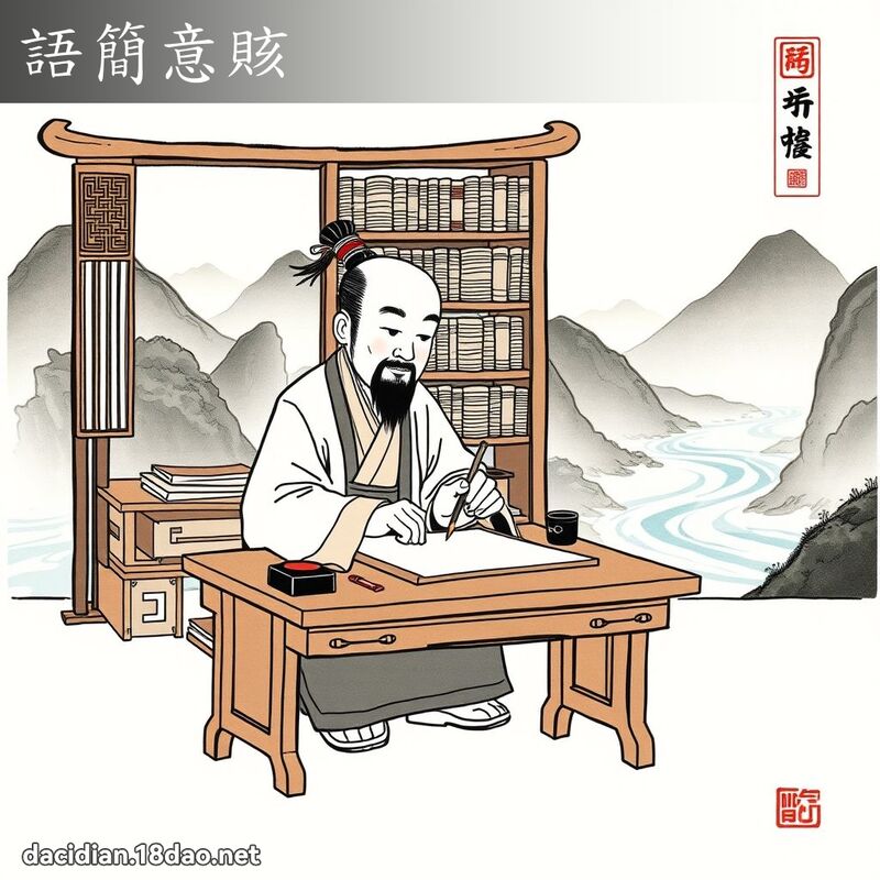 语简意賅 配图