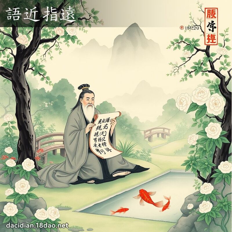 语近指远 配图