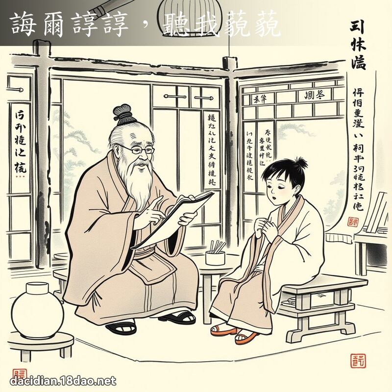 诲尔谆谆,听我藐藐 配图