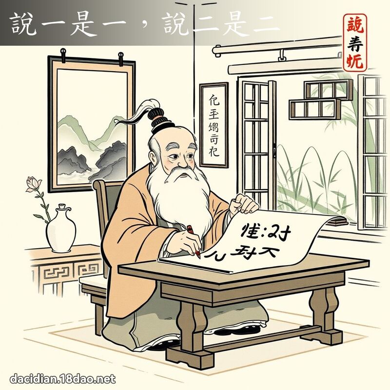 说一是一,说二是二 配图