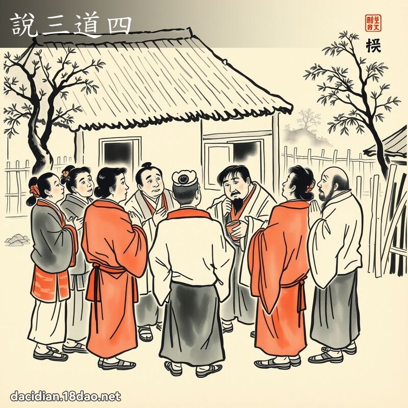 说三道四 配图