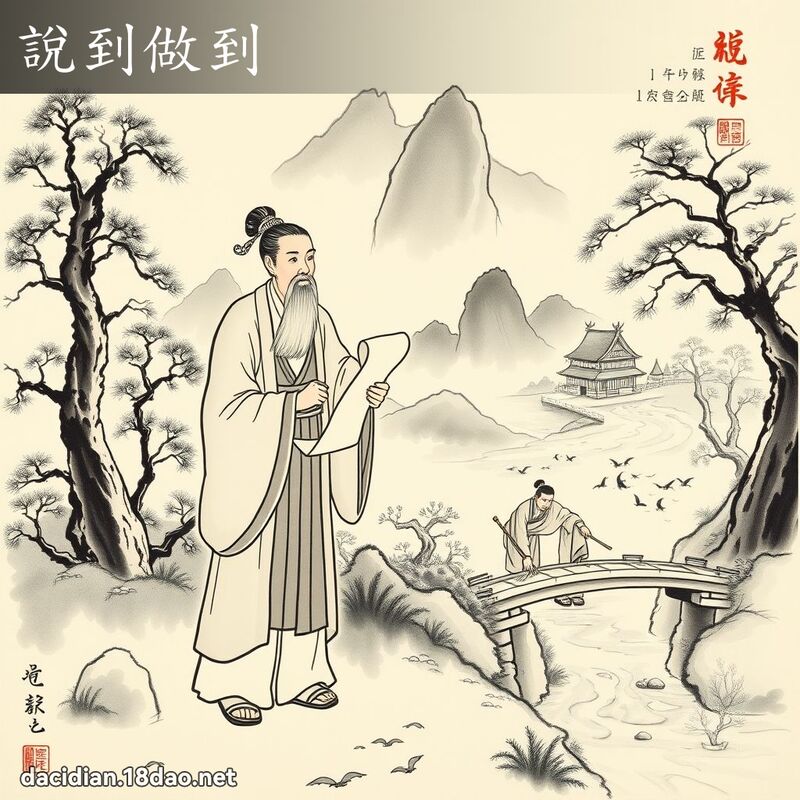 说到做到 配图