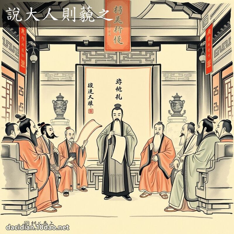 说大人则藐之 配图
