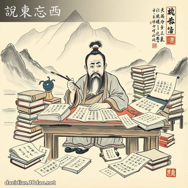 说东忘西 配图