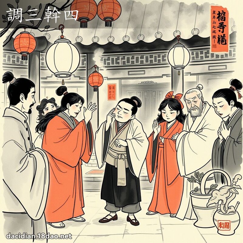 调三斡四 配图