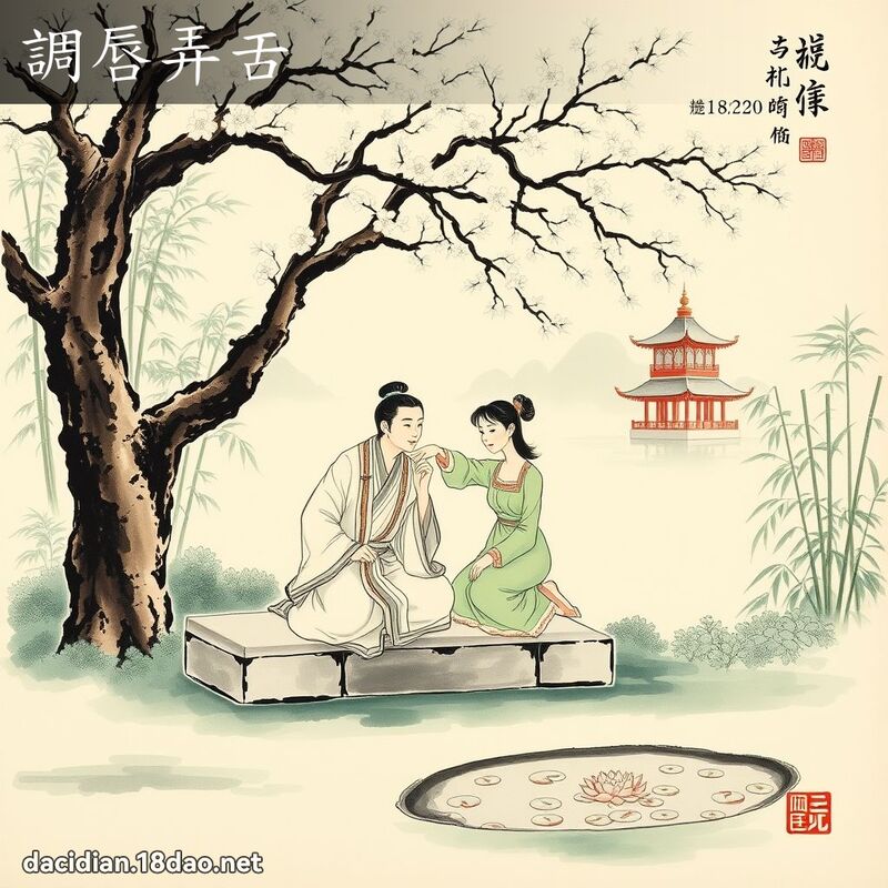 调唇弄舌 配图