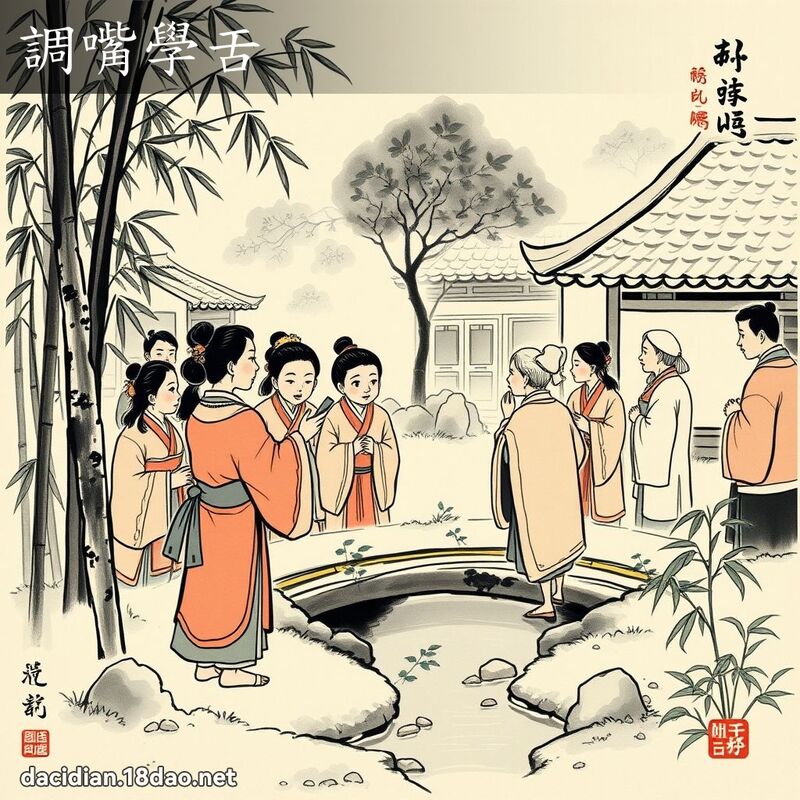 调嘴学舌 配图