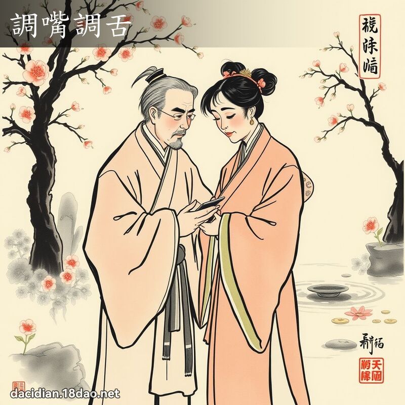 调嘴调舌 配图