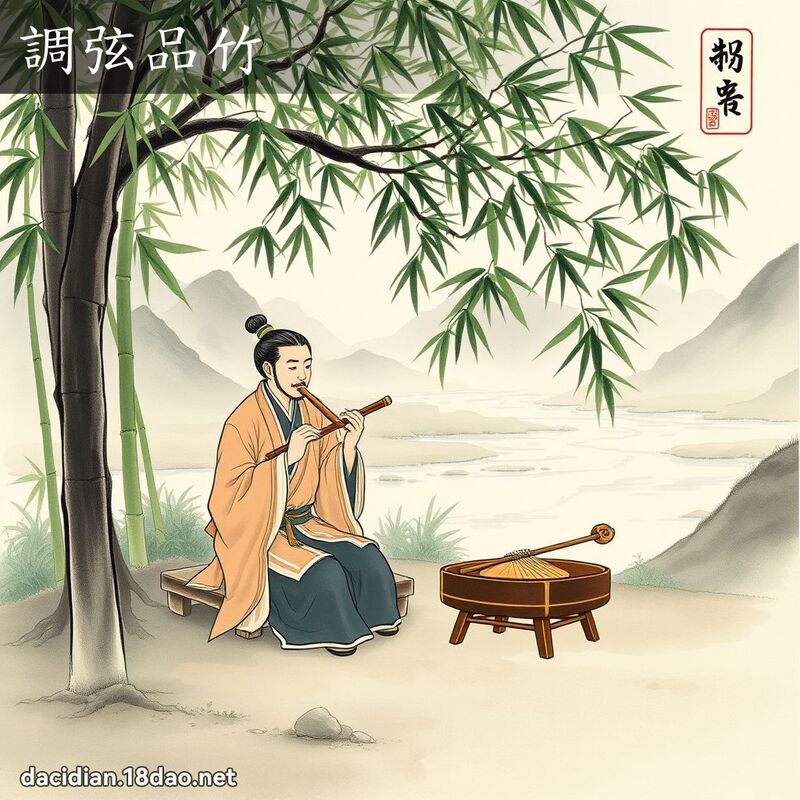 调弦品竹 配图