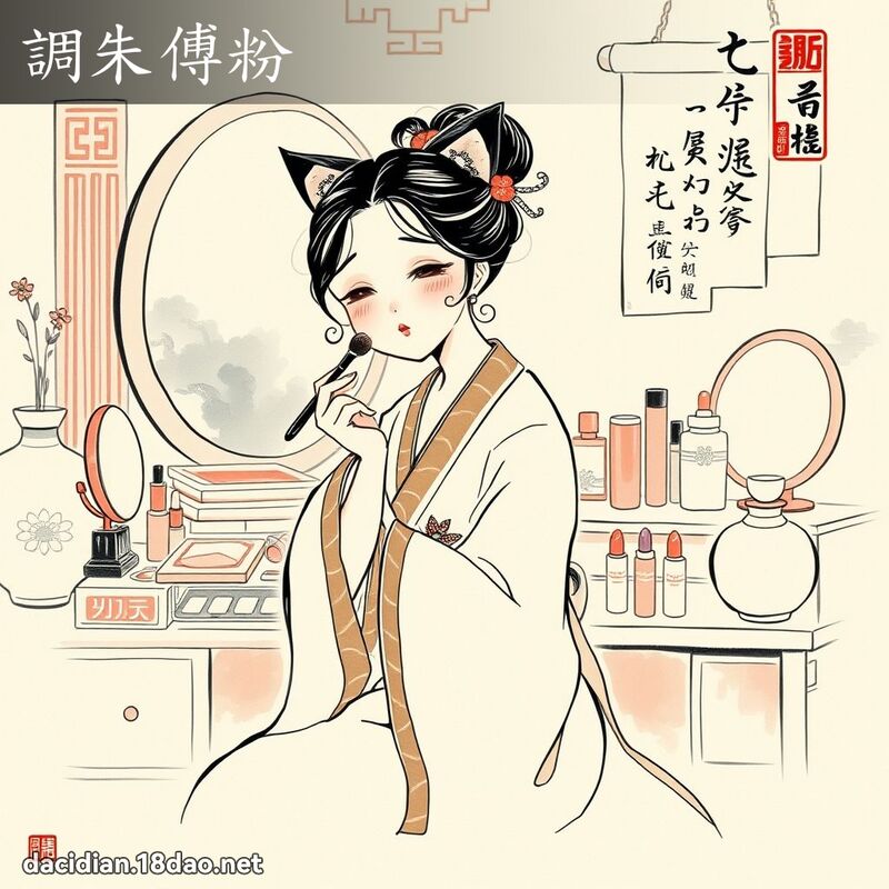 调朱傅粉 配图