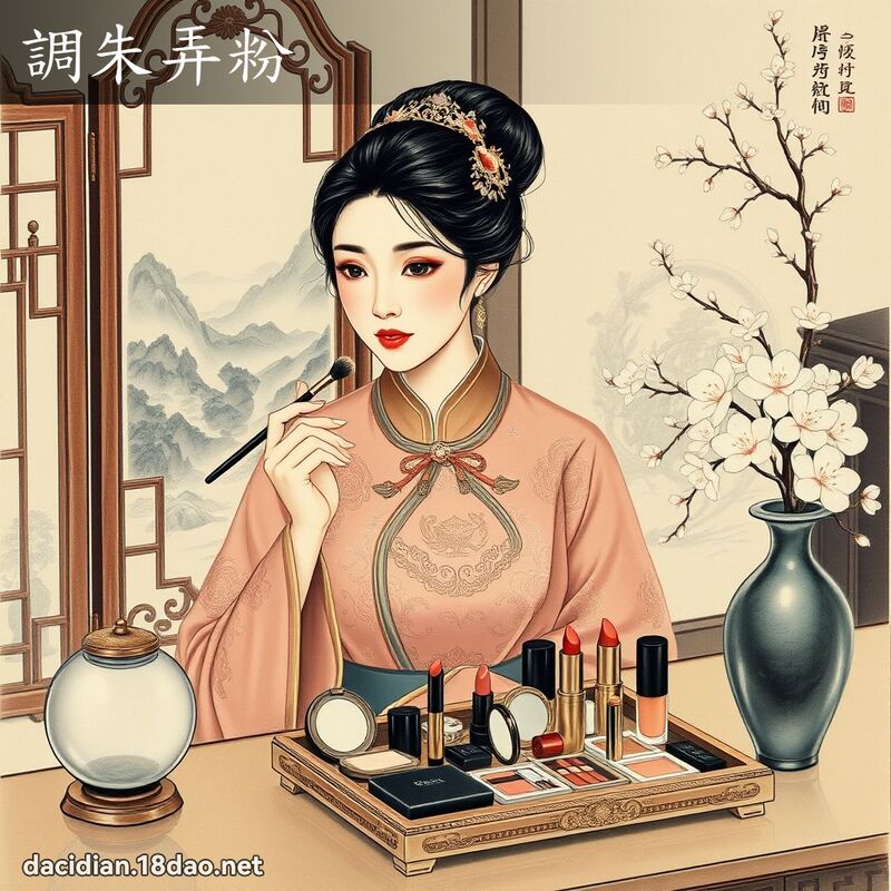 调朱弄粉 配图