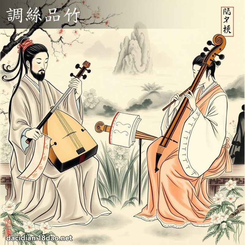 调丝品竹 配图