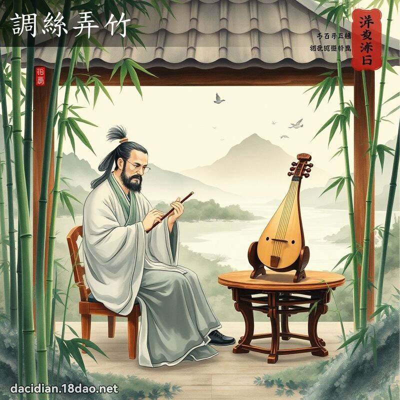 调丝弄竹 配图