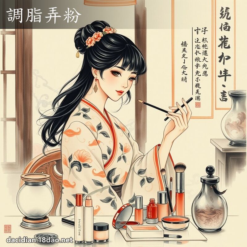 调脂弄粉 配图