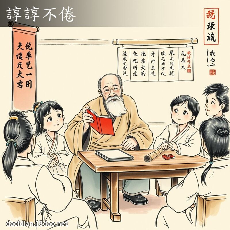 谆谆不倦 配图