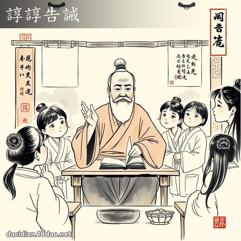 谆谆告诫 配图