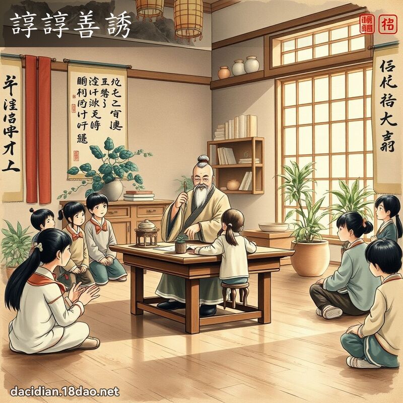 谆谆善诱 配图