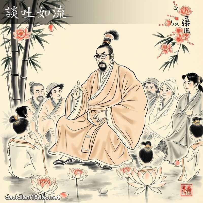 谈吐如流 配图