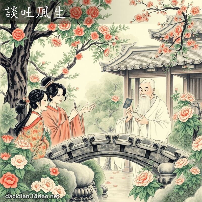 谈吐风生 配图