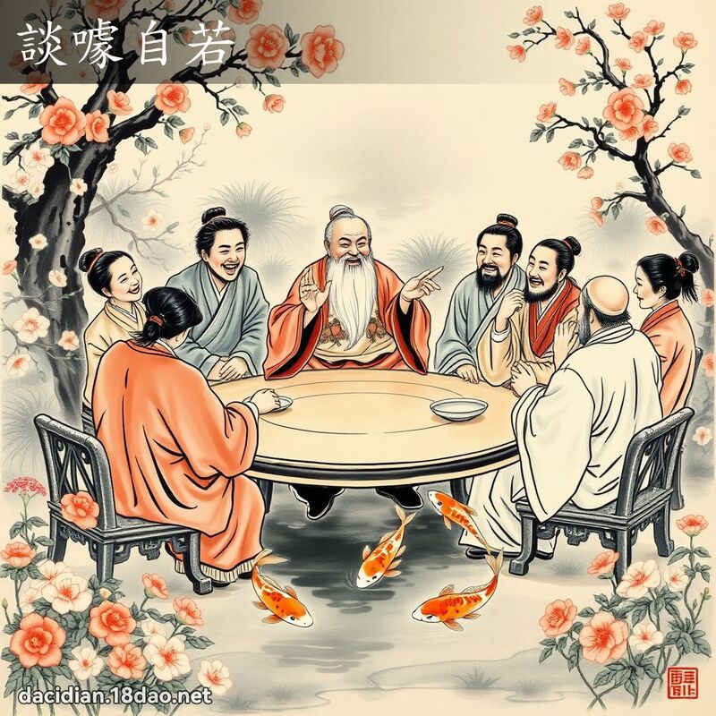 谈噱自若 配图