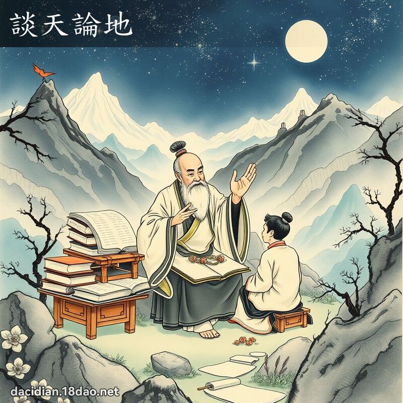 谈天论地 配图