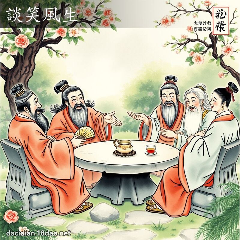 谈笑风生 配图