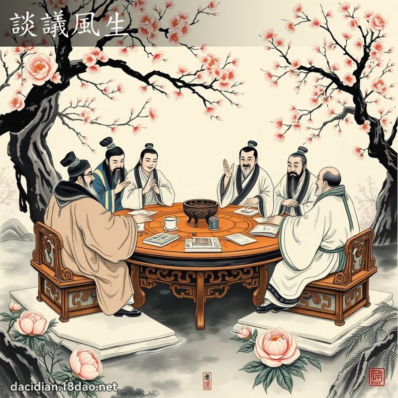 谈议风生 配图