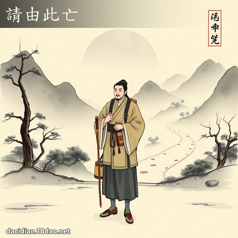 请由此亡 配图