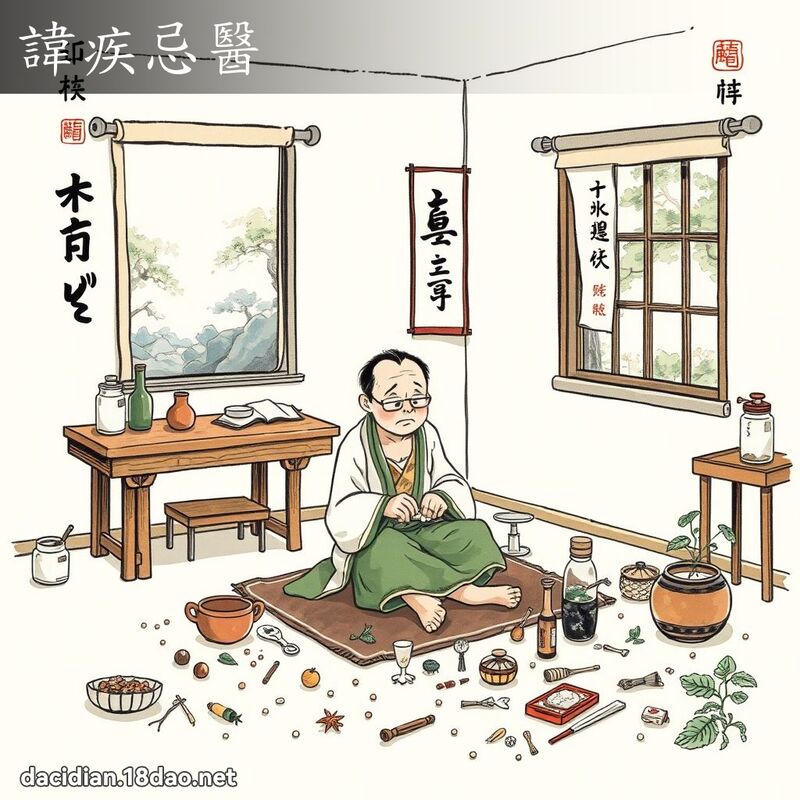 讳疾忌医 配图