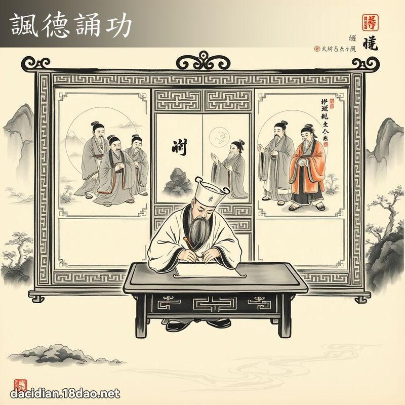 讽德诵功 配图