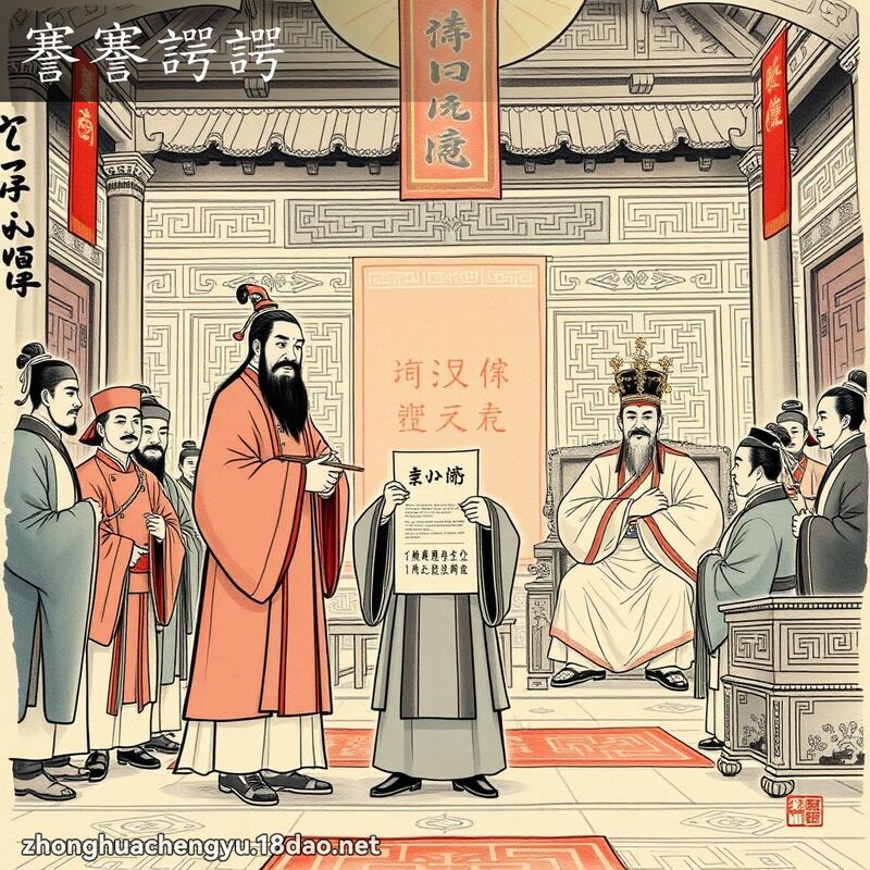 謇謇諤諤 - 中華成語配圖