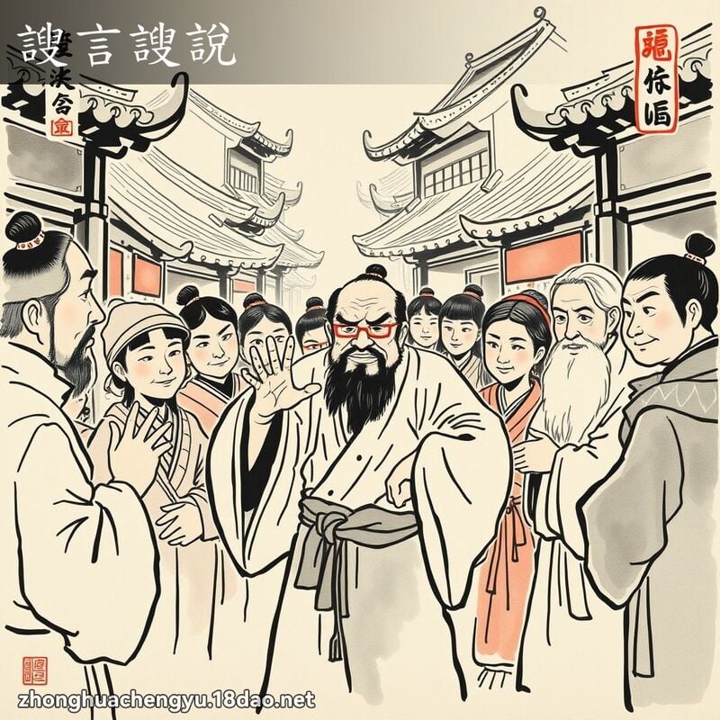 謏言謏說 - 中華成語配圖